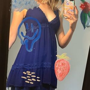 royal blue picnic dress